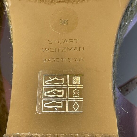 Stuart Weitzman Women's Tia Espadrille Wedge Sandals Sz 9 - Picture 4 of 5